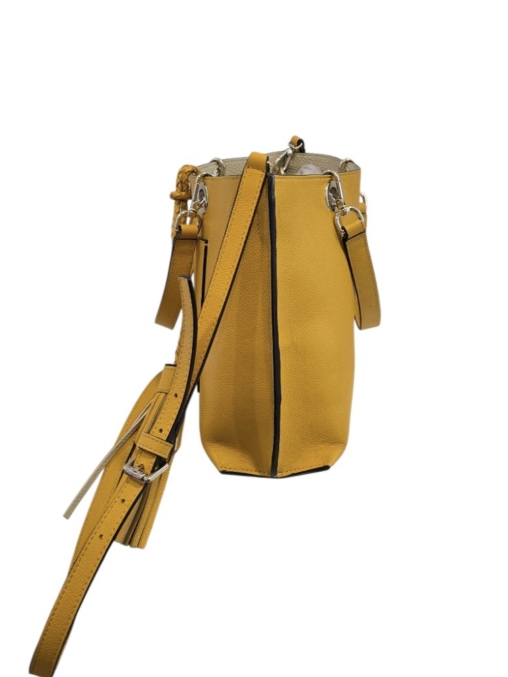 henri bendel Authentic Worth Avenue Yellow Leather Tassel Tote - Picture 4 of 16
